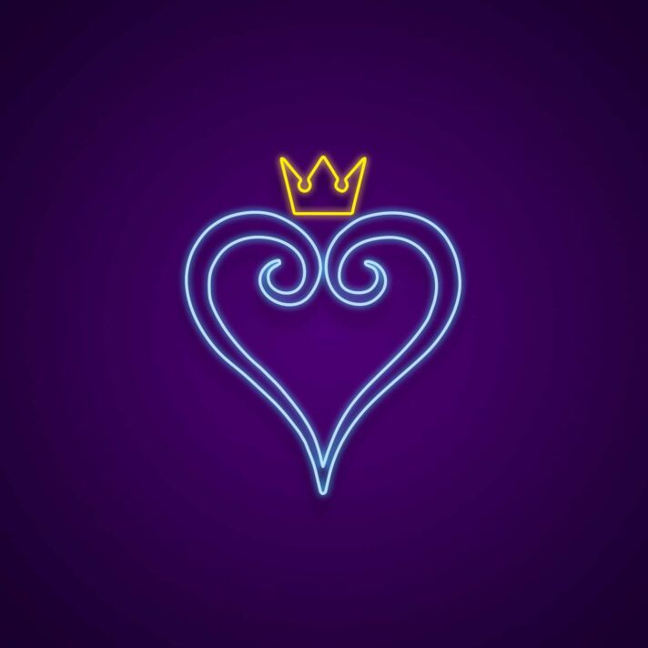 Herz mit Krone LED-Neonschild Wohnzimmer Schlafzimmer