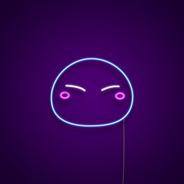 lächelndes Emoji Gesicht LED-Neonschild Wohnzimmer Gaming Zimmer