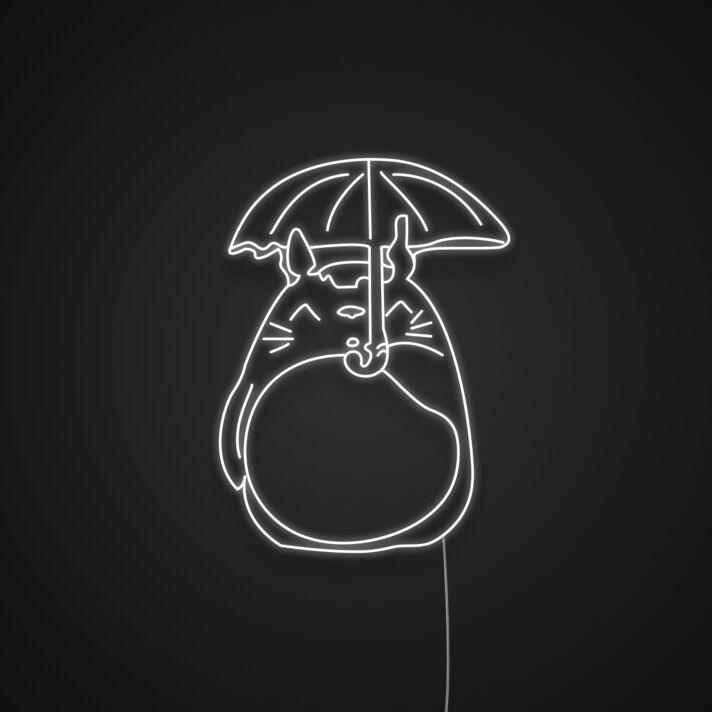 Cartoonfigur mit Regenschirm LED-Neonschild Wohnzimmer Kinderzimmer