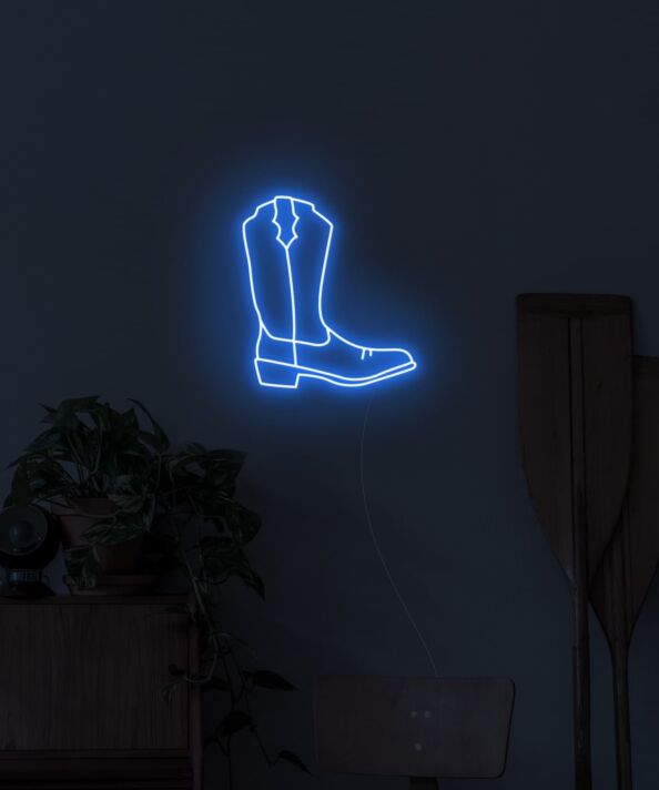 Cowboystiefel LED-Neonschild für Wohnzimmer und Bar