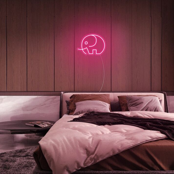 Elefant LED-Neonschild Schlafzimmer