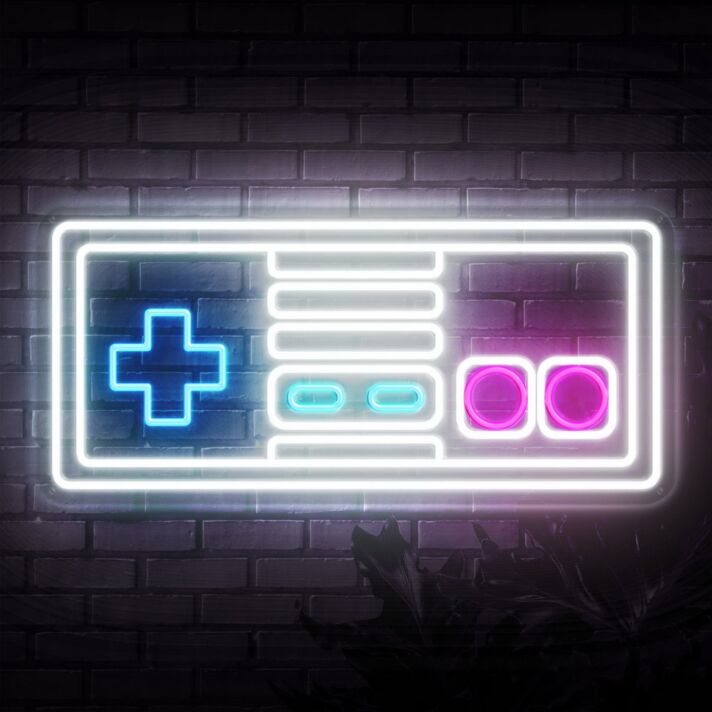 Retro Spielcontroller LED-Neonschild Gaming Zimmer Wohnzimmer