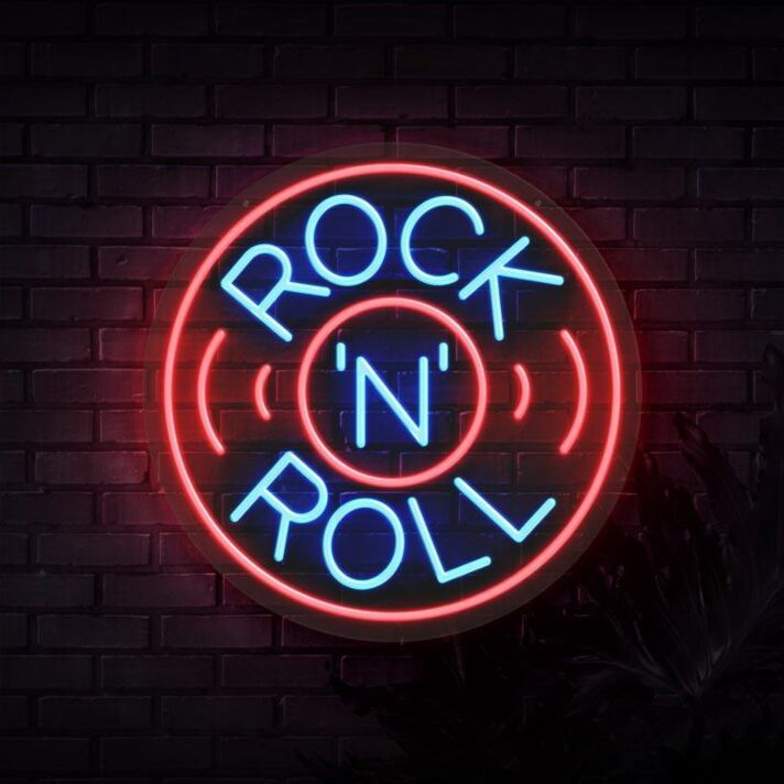 ROCK 'N' ROLL LED-Neonschild für Bar und Club