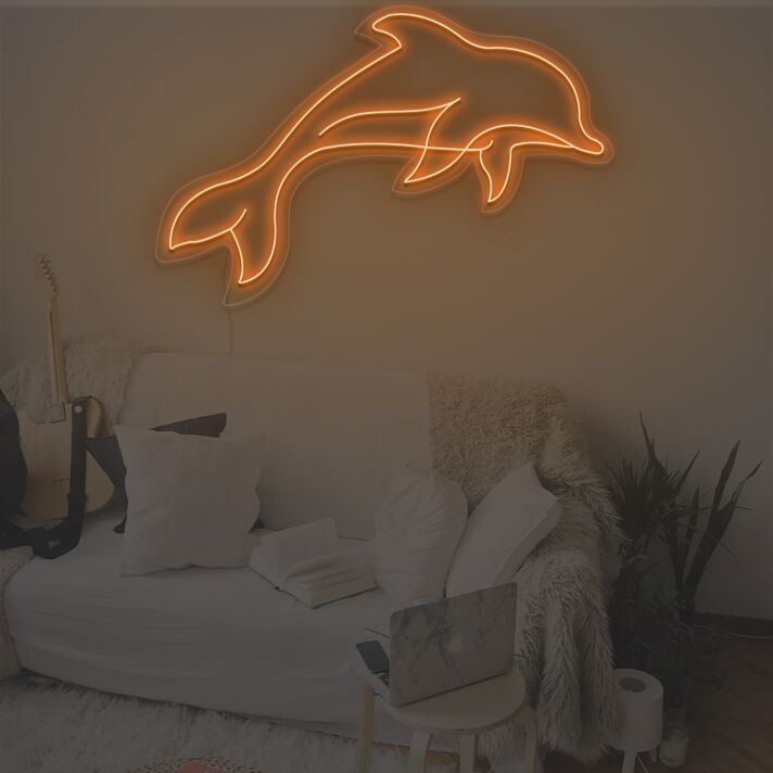Delfin LED-Neonschild für Wohnzimmer Schlafzimmer
