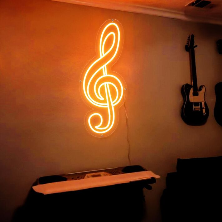 Violinschlüssel LED-Neonschild Musikstudio Wohnzimmer