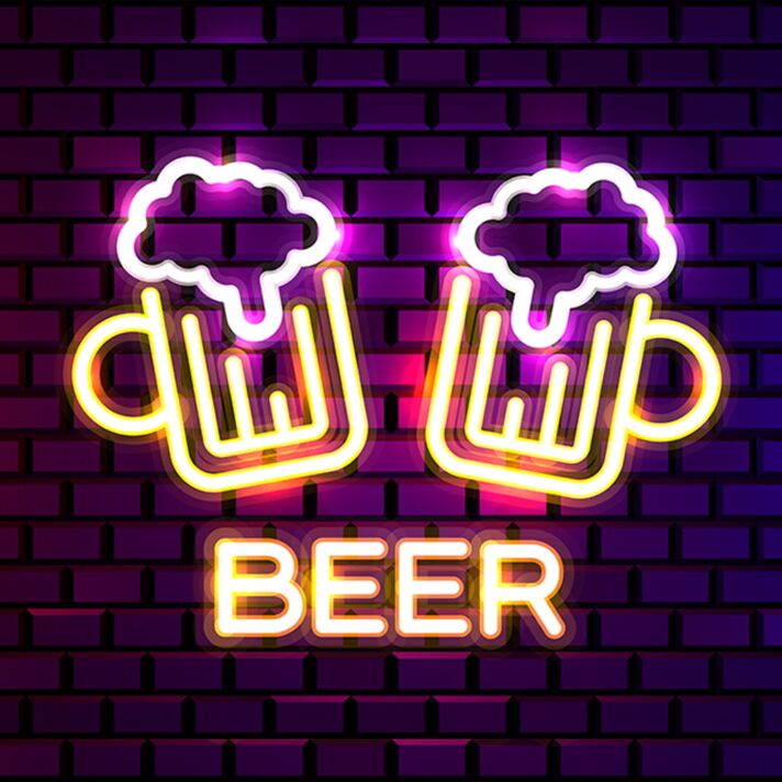 Bierkrüge mit Schaum LED Neonschild für Bar und Club