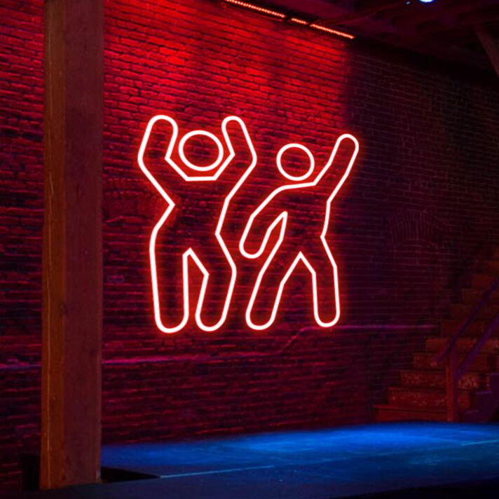 tanzende Figuren LED-Neonschild für Bar Club