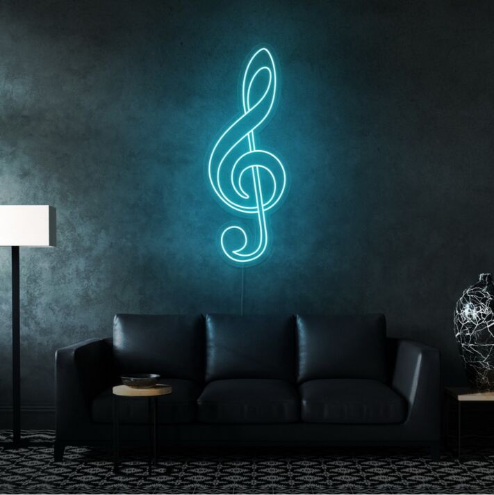 Violinschlüssel LED-Neonschild Wohnzimmer Musikstudio