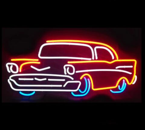Oldtimer Auto LED-Neonschild für Garage und Bar