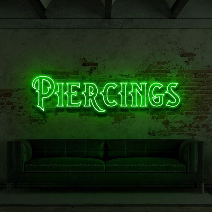 Piercings LED-Neonschild für Tattoo Studio