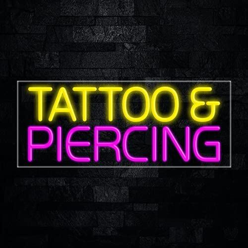 TATTOO & PIERCING LED-Neonschild für Tattoo Studio und Piercing Studio