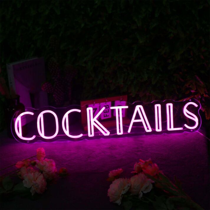 COCKTAILS LED Neonschild für Bar und Lounge