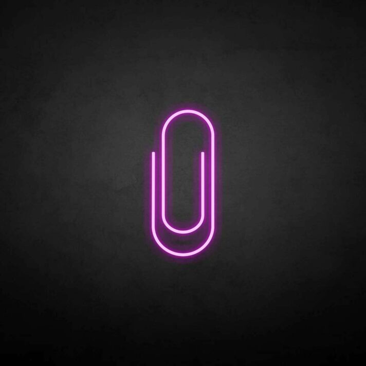 Büroklammer LED-Neonschild für Home Office Arbeitsplatz