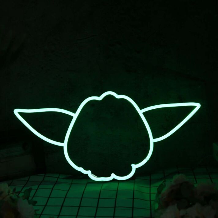 Kopf mit spitzen Ohren LED-Neonschild Wohnzimmer Gaming Zimmer