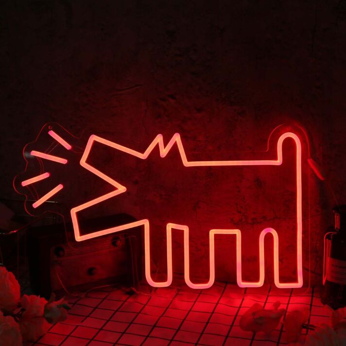 bellender Hund LED-Neonschild für Wohnzimmer oder Bar