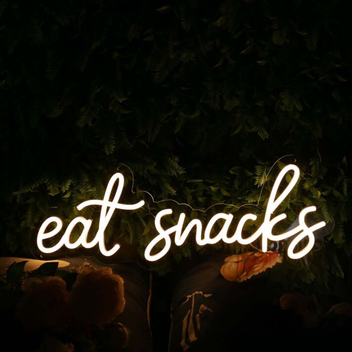 eat snacks LED-Neonschild für Küche Café