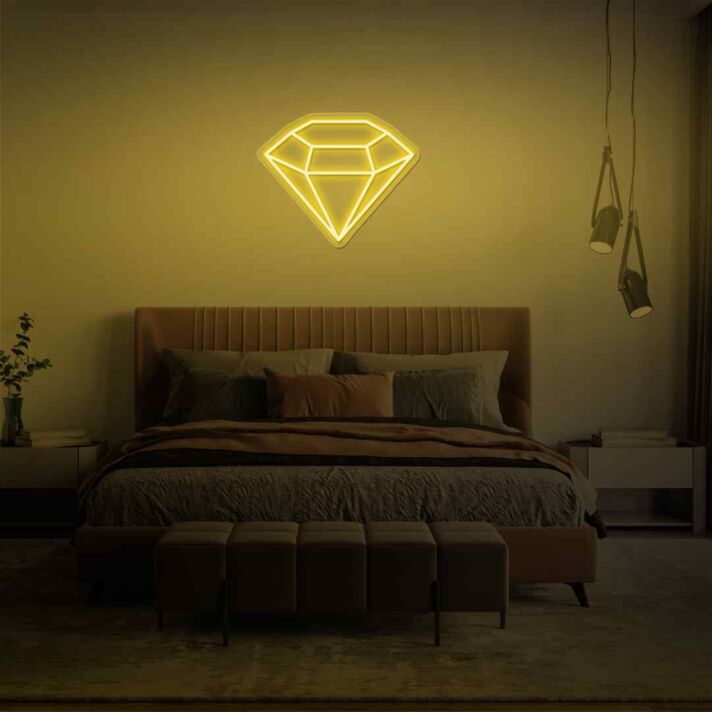 Diamant Symbol LED-Neonschild Schlafzimmer Wohnzimmer