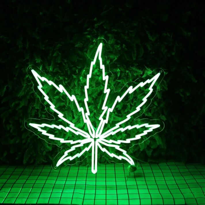 Cannabisblatt LED-Neonschild für Bar Club