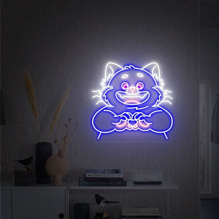 Niedliches Katzen LED Neonschild mit Herzmotiv für Wand Dekoration