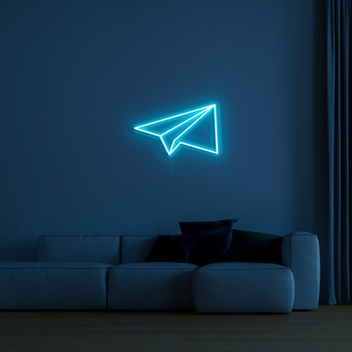 Papierflugzeug LED-Neonschild Wohnzimmer Kinderzimmer