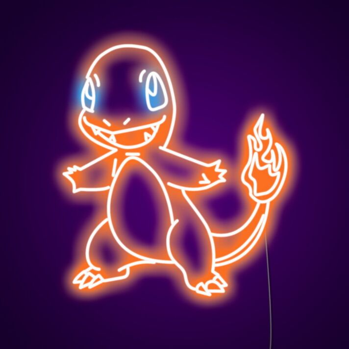 Feuerdrachenfigur LED-Neonschild Gaming Zimmer