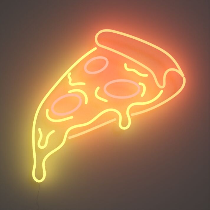 Pizzastück LED-Neonschild für Restaurant Imbiss