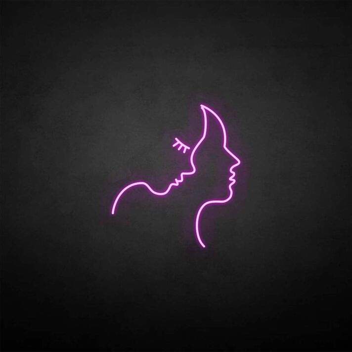 Gesichter Silhouette LED-Neonschild Wohnzimmer Studio