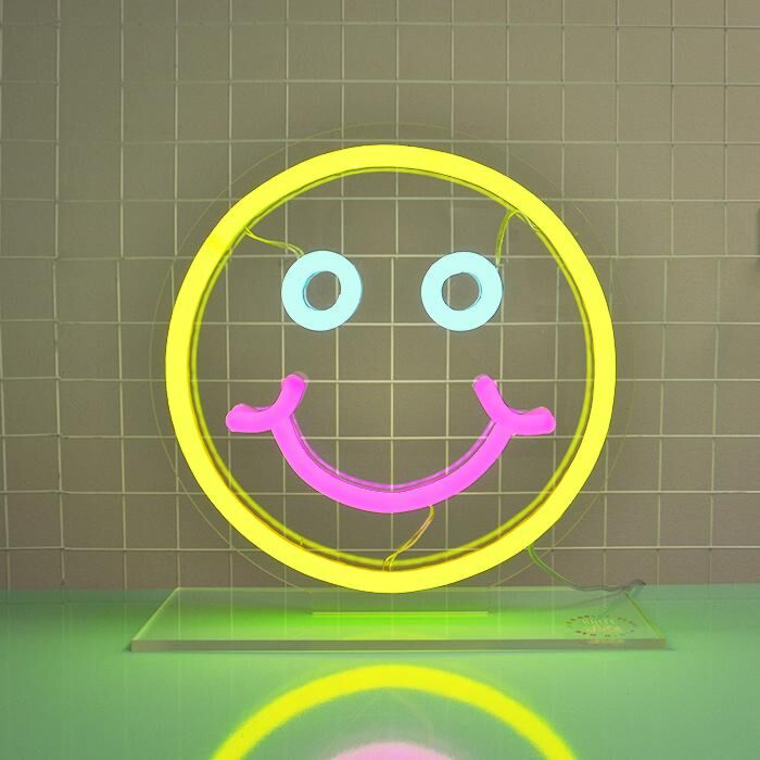 Smiley Gesicht LED-Neonschild Wohnzimmer Büro