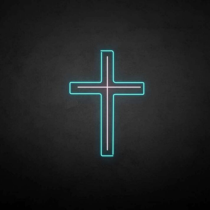 Christliches Kreuz LED-Neonschild für Kirche und Andachtsraum