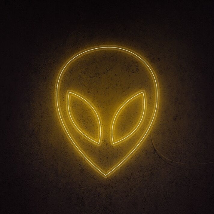 Alienkopf LED-Neonschild für Gaming und Bar