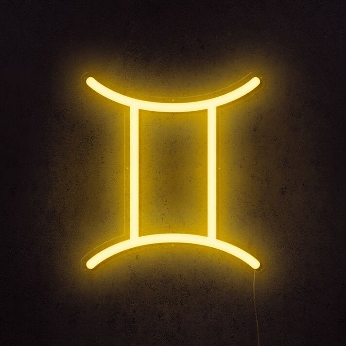 Zwillinge Sternzeichen Symbol LED-Neonschild Wohnzimmer Bar