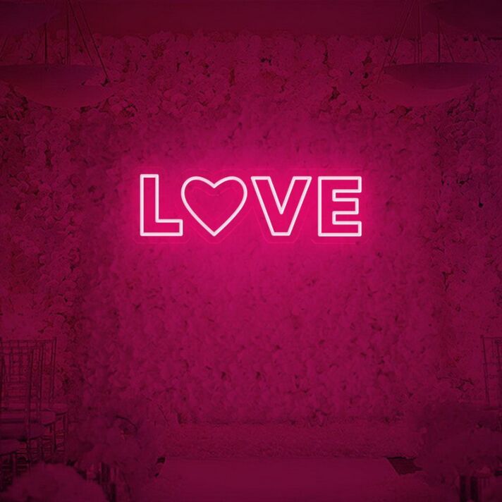 LOVE LED-Neonschild Hochzeit Fotohintergrund