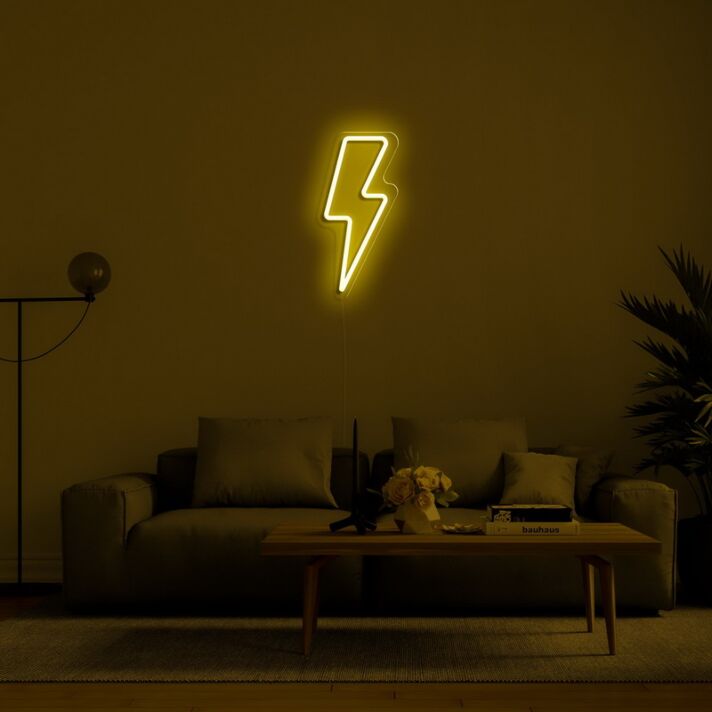 Blitzsymbol LED-Neonschild für Wohnzimmer Büro