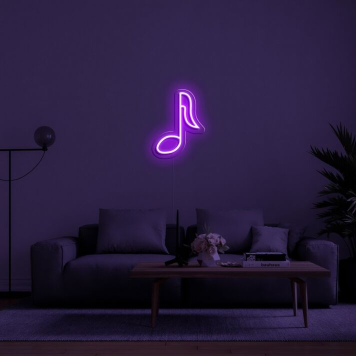 Musiknote LED-Neonschild für Wohnzimmer und Musikstudio