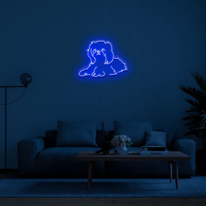 Shih-Tzu Hund LED-Neonschild Wohnzimmer