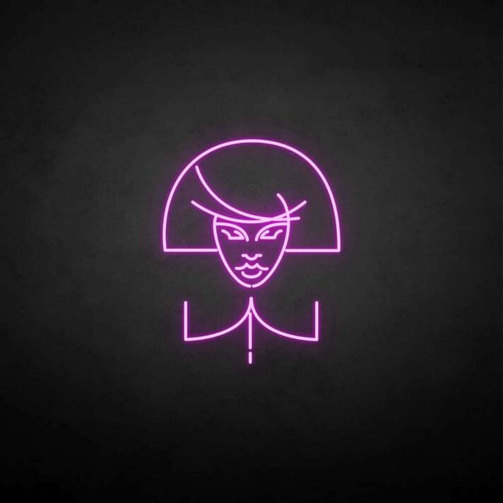 Friseur Logo Frauengesicht LED-Neonschild für Friseursalon