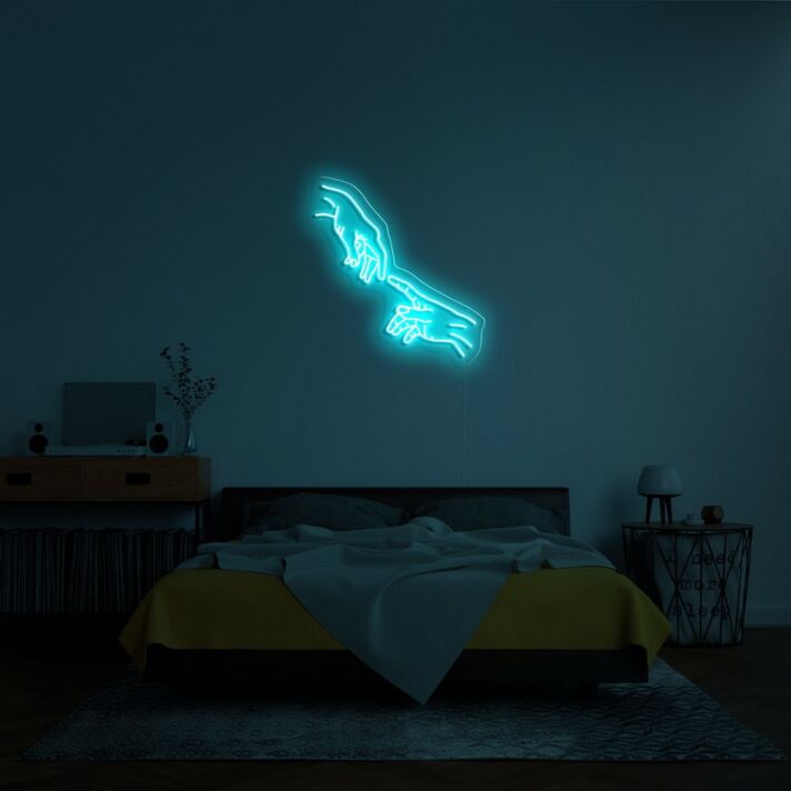 zwei Hände Berührung LED-Neonschild Schlafzimmer Wohnzimmer