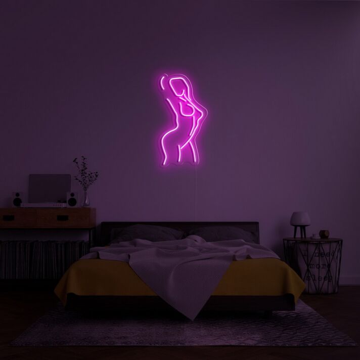 tanzende Frau Silhouette LED-Neonschild für Schlafzimmer Bar
