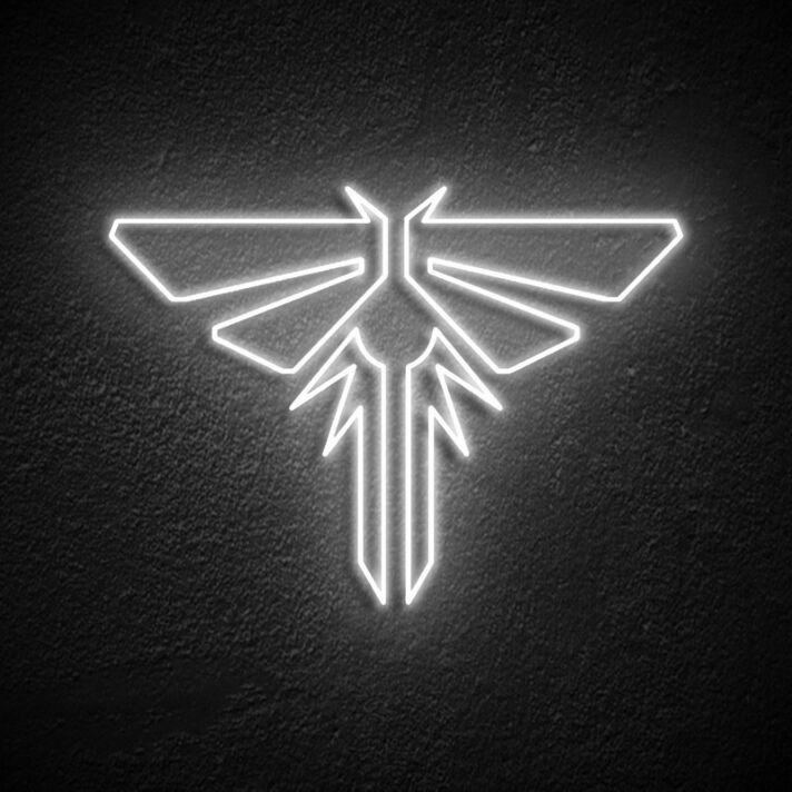 stilisiertes Feuerfliegen-Symbol LED-Neonschild Gamingzimmer Wohnzimmer