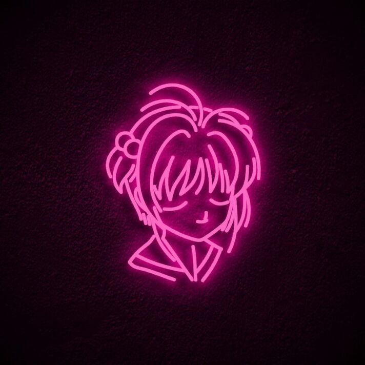 Anime Mädchenporträt LED-Neonschild Wohnzimmer Gaming Zimmer