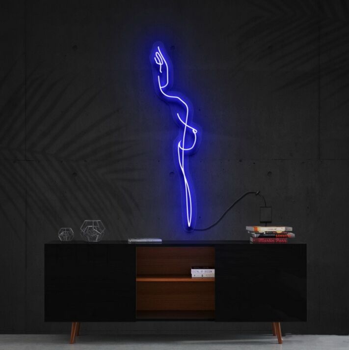 Abstrakte Silhouette einer Frau LED-Neonschild Wohnzimmer Atelier