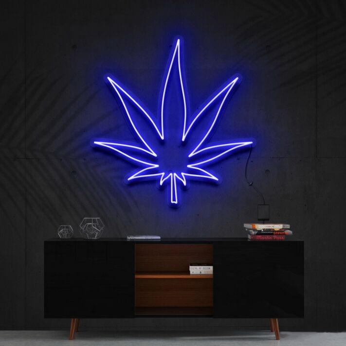 Cannabisblatt LED-Neonschild für Bar Club