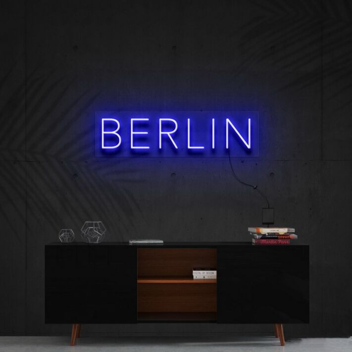 BERLIN LED-Neonschild Wohnzimmer Büro