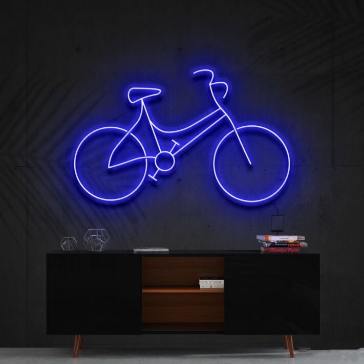 Fahrrad LED-Neonschild für Wohnzimmer und Büro