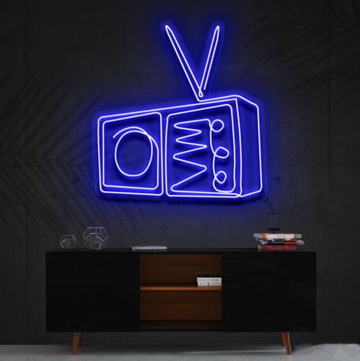 Retro Fernseher LED-Neonschild Wohnzimmer Studio