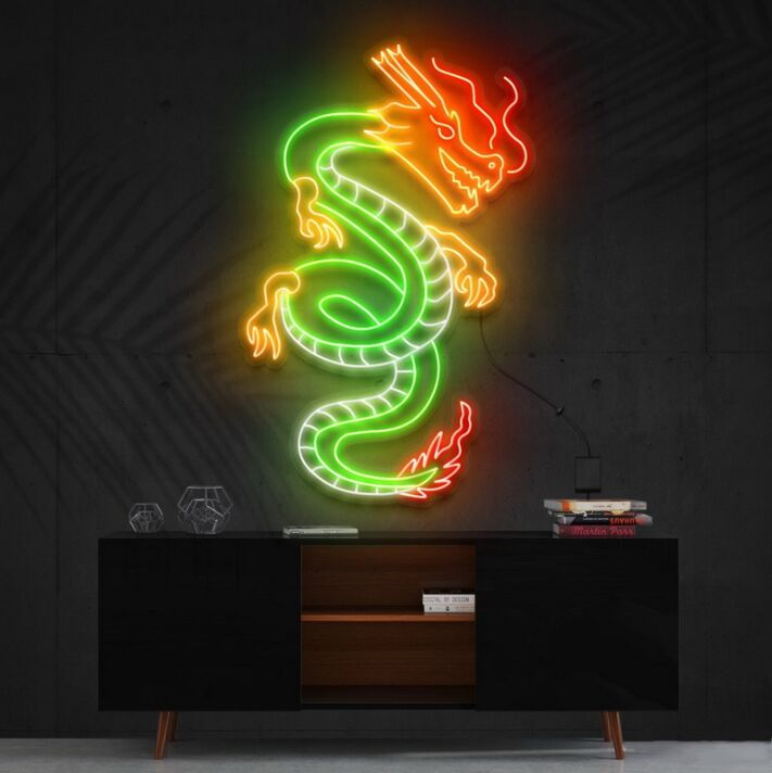 Drache LED-Neonschild Wohnzimmer Bar