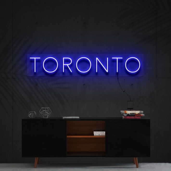 TORONTO LED-Neonschild Wohnzimmer Büro