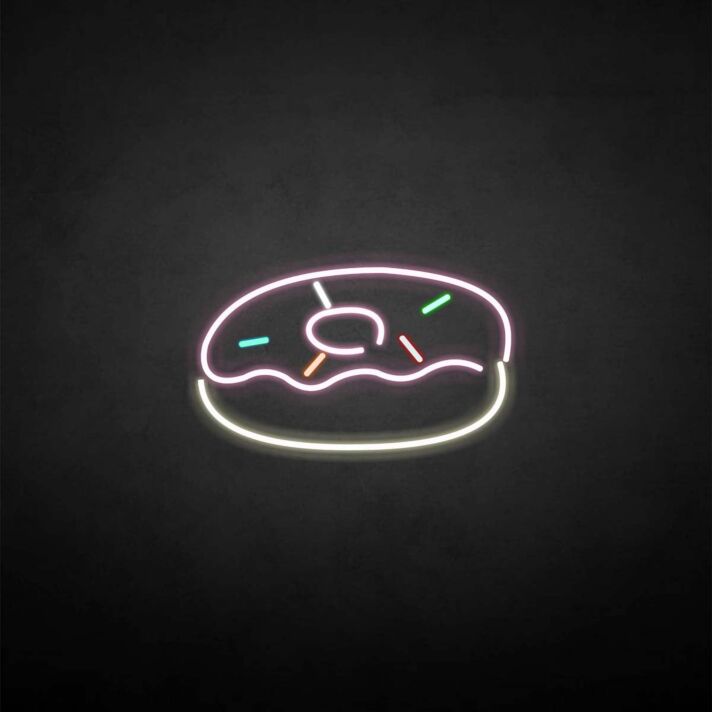 Donut mit Zuckerguss LED-Neonschild für Café und Bäckerei