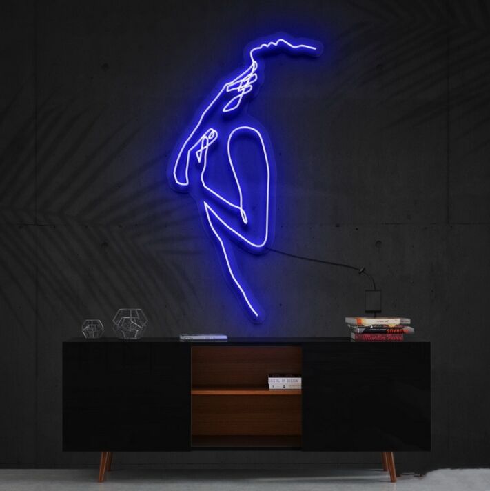 Abstrakte Frauenfigur LED-Neonschild Wohnzimmer Atelier