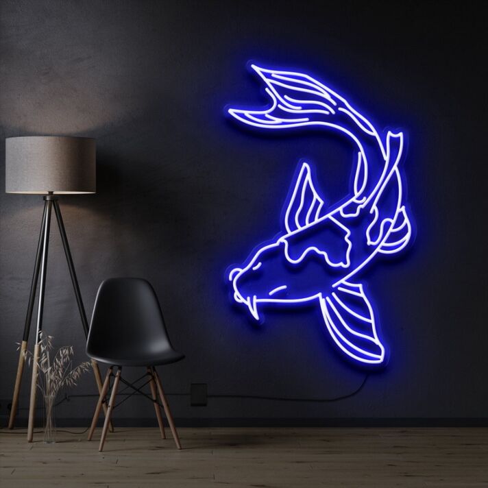 Koi Fisch LED-Neonschild Wohnzimmer Büro